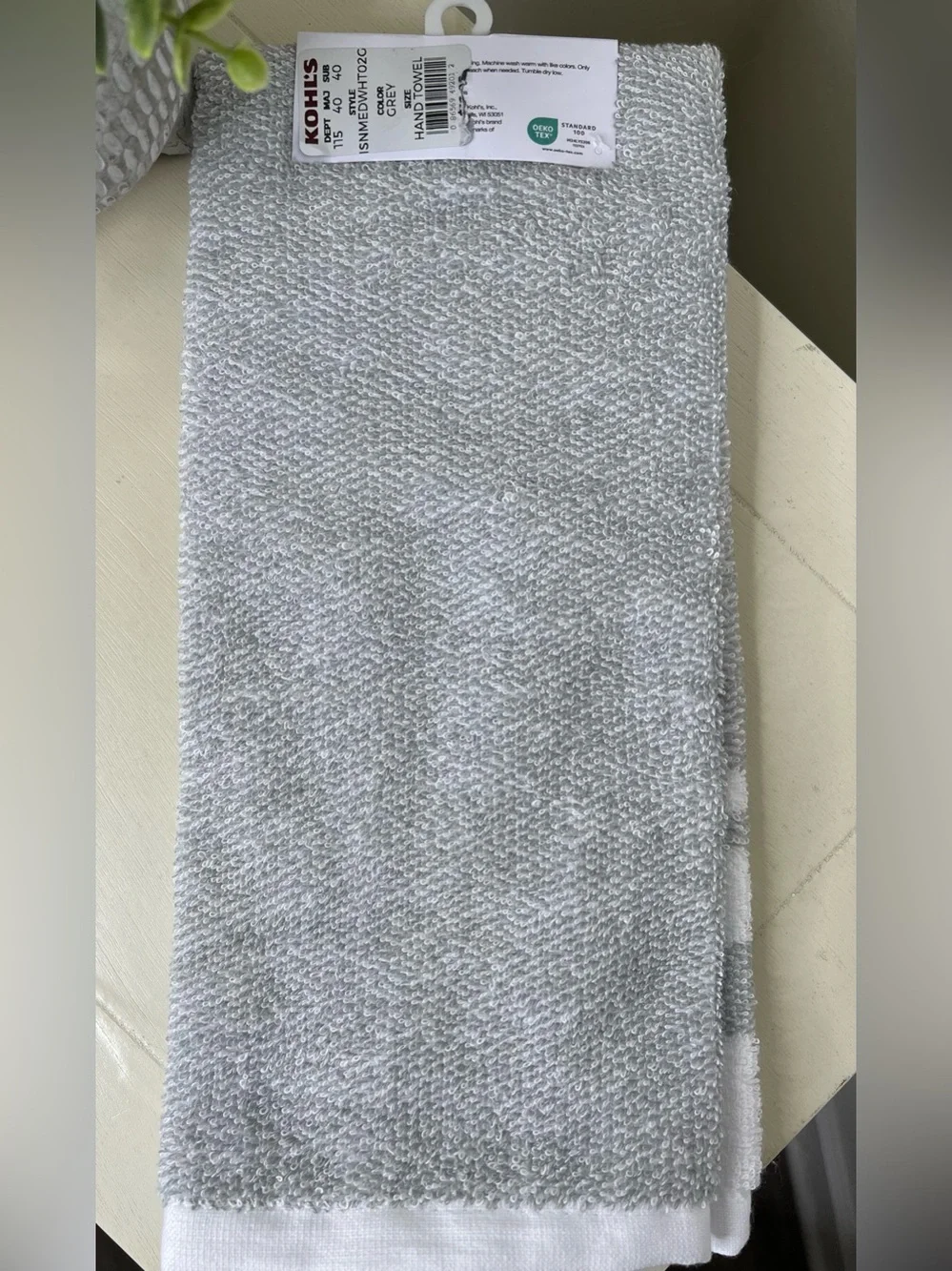 Brand New-Sonoma Goods For Life Spa Border Hand Towel